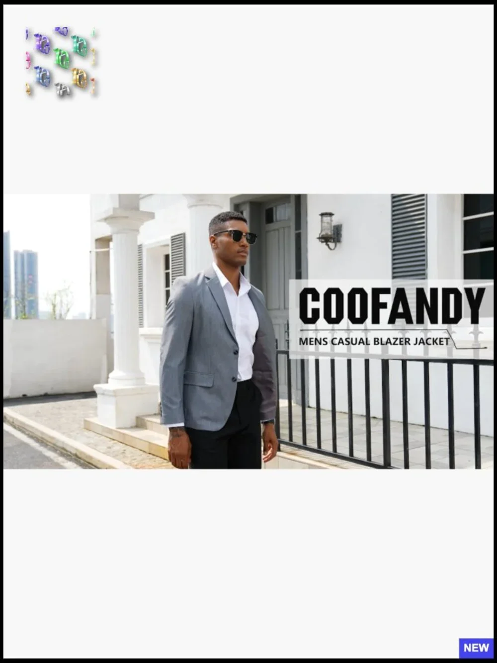 Slim Fit Sport Coat Lightweight Blazer Notch Lapel Two Button Casual Elegant